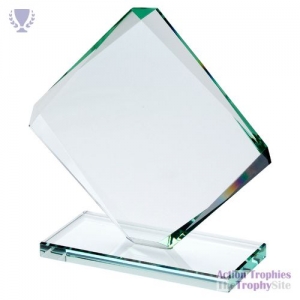 Jade Glass 10mm Standard Diamond Plaque 5in