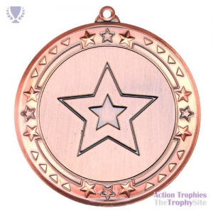 Tri Star Medal Bronze 2.75in