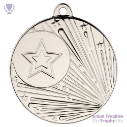 Shooting Star Medal Silver 2in