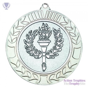 Wreath Medal (2in Centre) Silver 2.75in