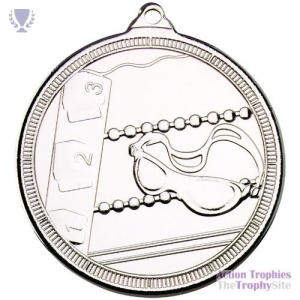 Swimming 'Multi Line' Medal Silver 2in