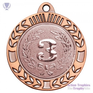 Wreath Medal Extra Thick Bronze 2.75in