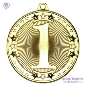 Tri Star Medal 1st Gold 2in