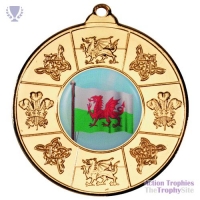 Wales Medal Gold 2in