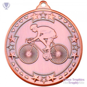 Cycling 'Tri Star' Medal Bronze 2in