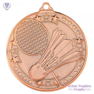 Badminton 'Tri Star' Medal Bronze 2in