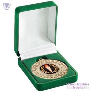 Deluxe Green Medal Box (40/50mm Recess) 3in