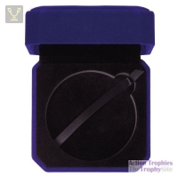 Aspire Velour Medal Box Blue for 70mm medal 90x90x45mm
