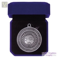 Olympia Football Medal Box Antique Silver 60mm