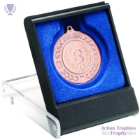 Black/Clear Medal Box Small (40/50mm Blue insert) 3.5in