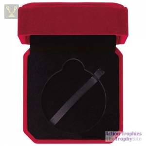 Aspire Velour Medal Box Red 60mm