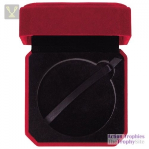 Aspire Velour Medal Box Red 70mm