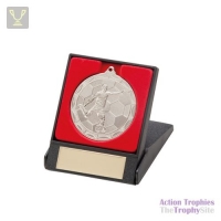 Impulse Football Medal & Box Silver 50mm