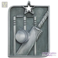 Centurion Star Series Cricket Medal Silver 53x40mm