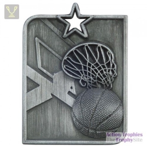 Centurion Star Series Basketball Medal Silver 53x40mm