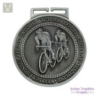 Olympia Cycling Medal Antique Silver 60mm