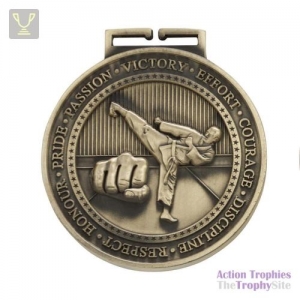 Olympia Karate Medal Antique Gold 70mm