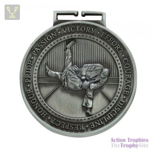 Olympia Judo Medal Antique Silver 70mm