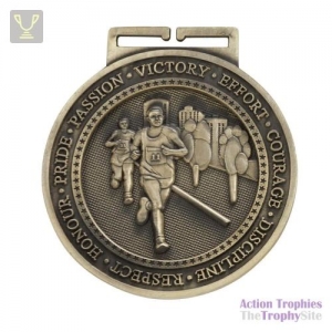 Olympia Running Medal Antique Gold 60mm