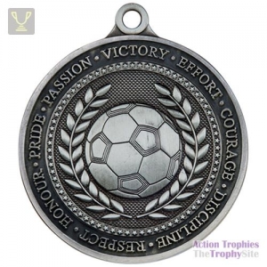 Olympia Football Medal Antique Silver 60mm