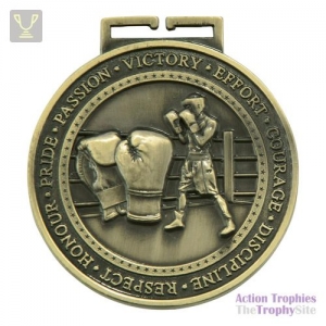 Olympia Boxing Medal Antique Gold 70mm