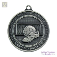 Olympia Football Medal Antique Silver 70mm