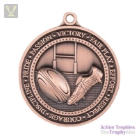 Olympia Rugby Medal Antique Bronze 60mm
