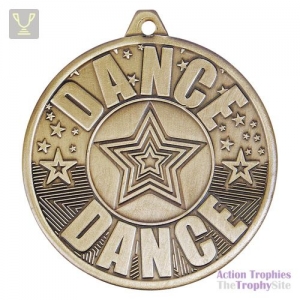 Cascade Dance Iron Medal Antique Gold 50mm