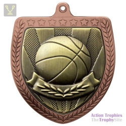 Cobra Basketball Shield Medal Bronze 75mm