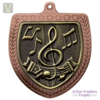 Cobra Music Shield Medal Bronze 75mm