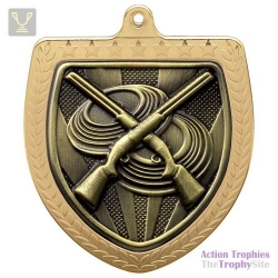 Cobra Clay Pigeon Shooting Shield Medal Gold 75mm
