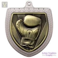 Cobra Boxing Shield Medal Silver 75mm