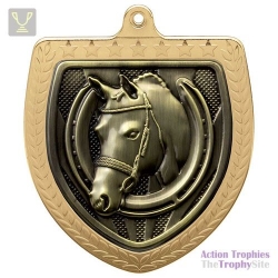 Cobra Equestrian Shield Medal Gold 75mm