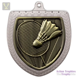 Cobra Badminton Shield Medal Silver 75mm