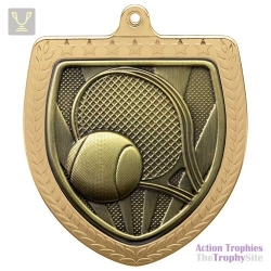 Cobra Tennis Shield Medal Gold 75mm