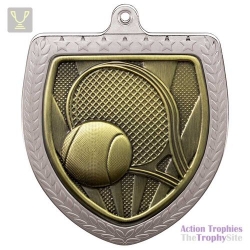Cobra Tennis Shield Medal Silver 75mm