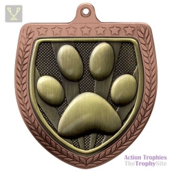 Cobra Dog Obedience Shield Medal Bronze 75mm