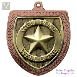 Cobra Well Done Shield Medal Bronze 75mm