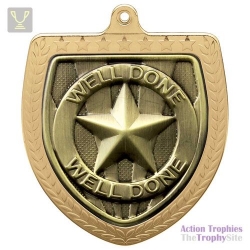 Cobra Well Done Shield Medal Gold 75mm