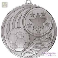 Iconic Football Medal Antique Silver 55mm