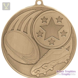 Iconic Rugby Medal Antique Gold 55mm