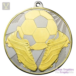 Premiership Football Boot & Ball Medal Gold & Silver 60mm