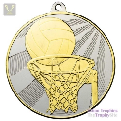 Premiership Netball Medal Gold & Silver 60mm