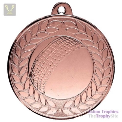 Aviator Cricket Medal Bronze 50mm