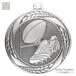 Typhoon Rugby Medal Silver 55mm