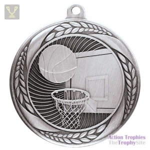 Typhoon Basketball Medal Silver 55mm