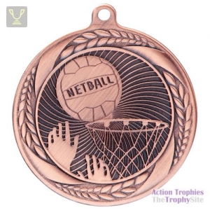 Typhoon Netball Medal Bronze 55mm