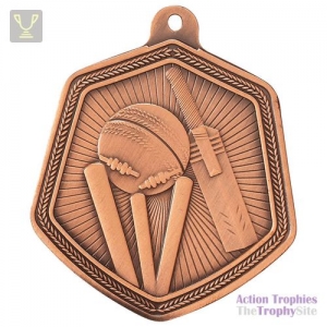 Falcon Cricket Medal Bronze 65mm