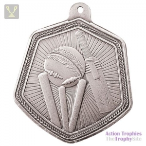 Falcon Cricket Medal Silver 65mm