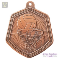 Falcon Netball Medal Bronze 65mm